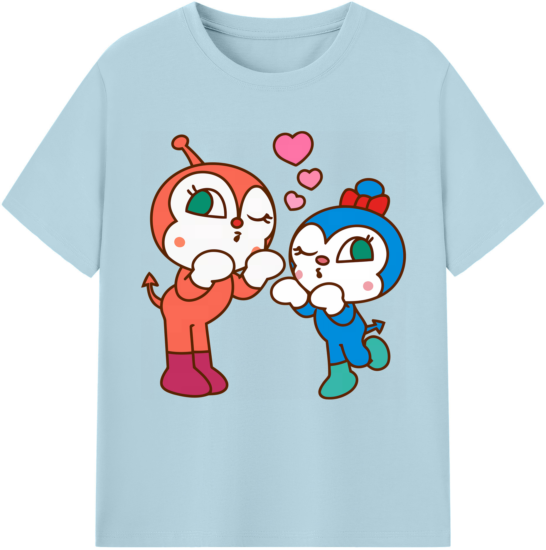 （画像用） アンパンマン Anpanman 綿100％半袖Tシャツ（フロントプリント）